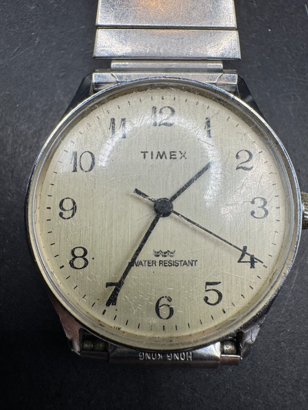 Vintage Timex Watch Men's 33mm Silver Tone Stainless Steel Band Classic Dial
